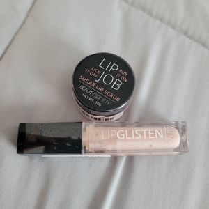 Beauty society lip gloss & lip scrub